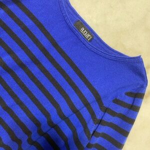 Blue and Black Striped Sweater